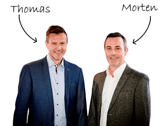 Thomas Knudsen (CTO) & Morten Lanng (CEO)